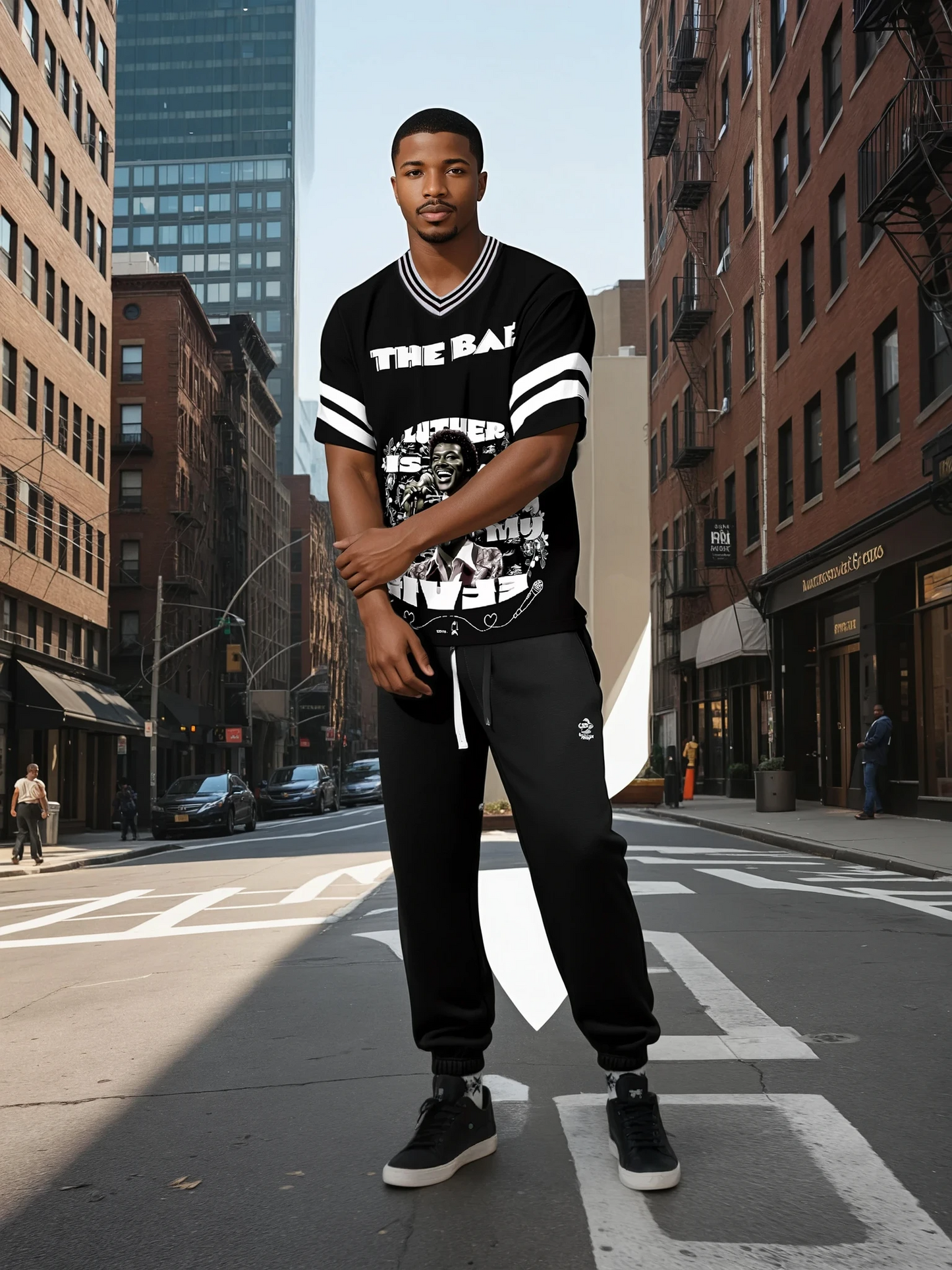 The BAE: Luther Is My Elvis – Black Crop Mesh Jersey