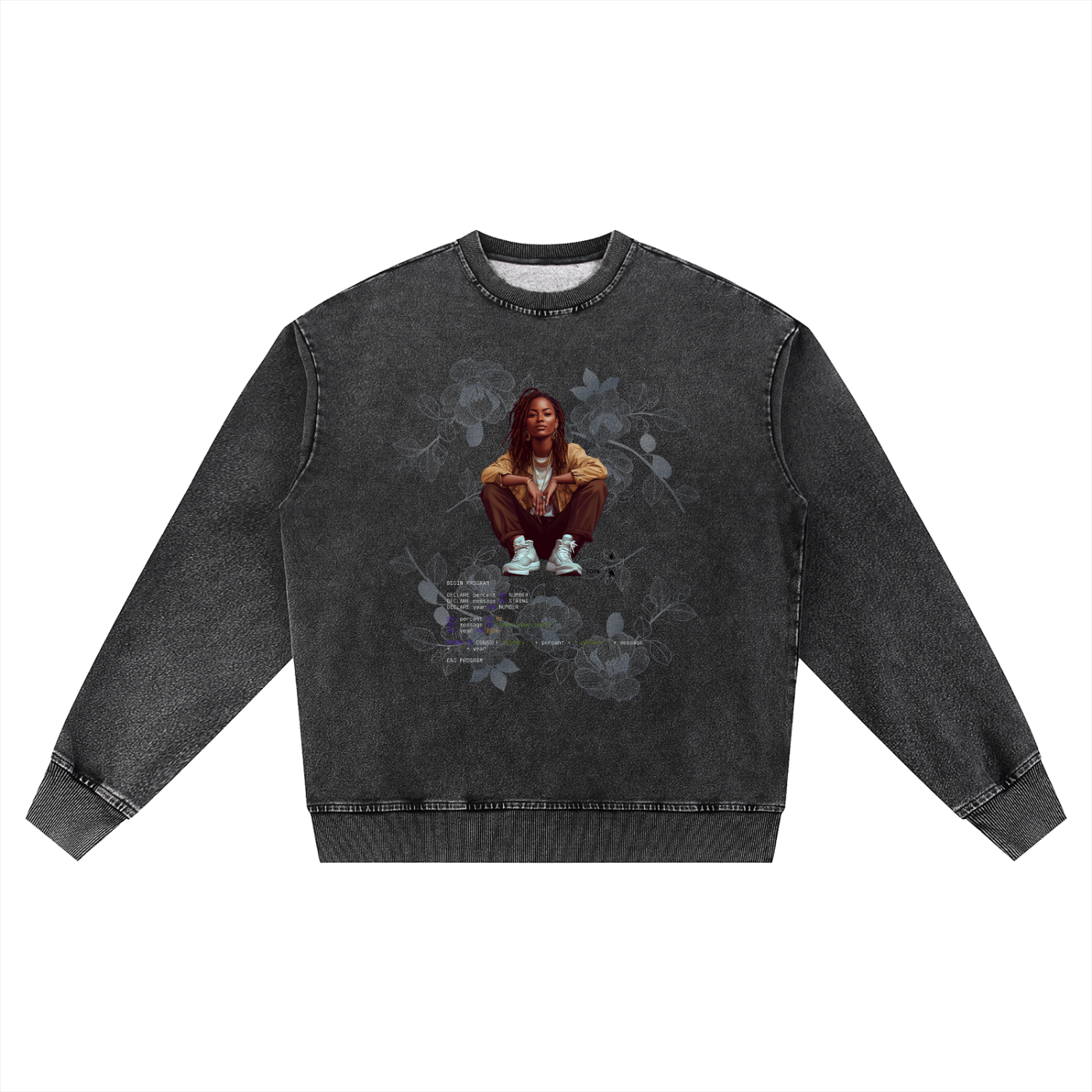 Snow Wash Crewneck,Vintage Wash Pullover,Recession Proof Apparel,Oversized Streetwear Sweatshir,92% Stand Down Collection,Unisex Winter Streetwear,Graphic Sweatshirt for Fall,Heavyweight Cotton Crewneck,	Black Owned Streetwear Brand,Statement Graphic Clothing