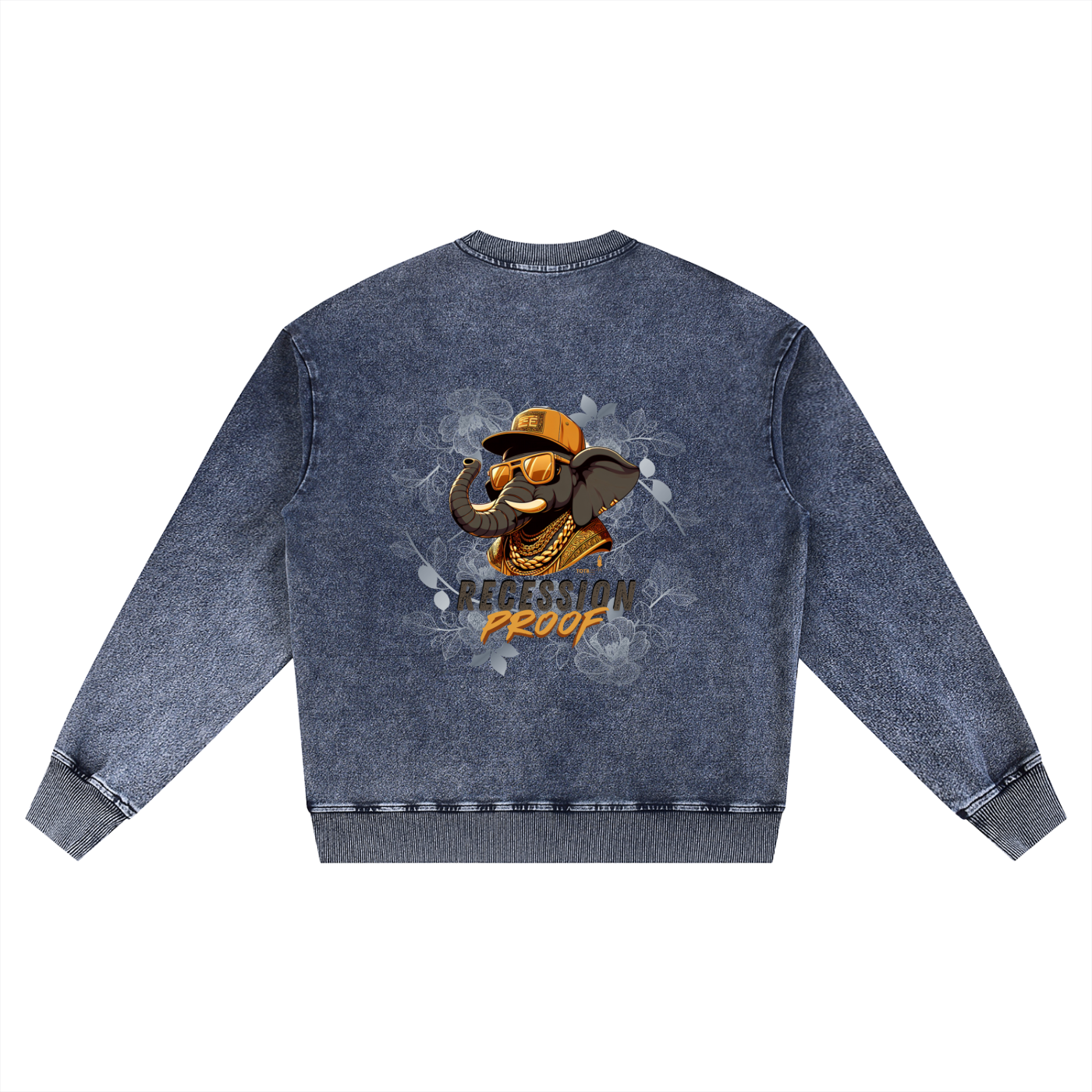 Snow Wash Crewneck,Vintage Wash Pullover,Recession Proof Apparel,Oversized Streetwear Sweatshir,92% Stand Down Collection,Unisex Winter Streetwear,Graphic Sweatshirt for Fall,Heavyweight Cotton Crewneck,	Black Owned Streetwear Brand,Statement Graphic Clothing